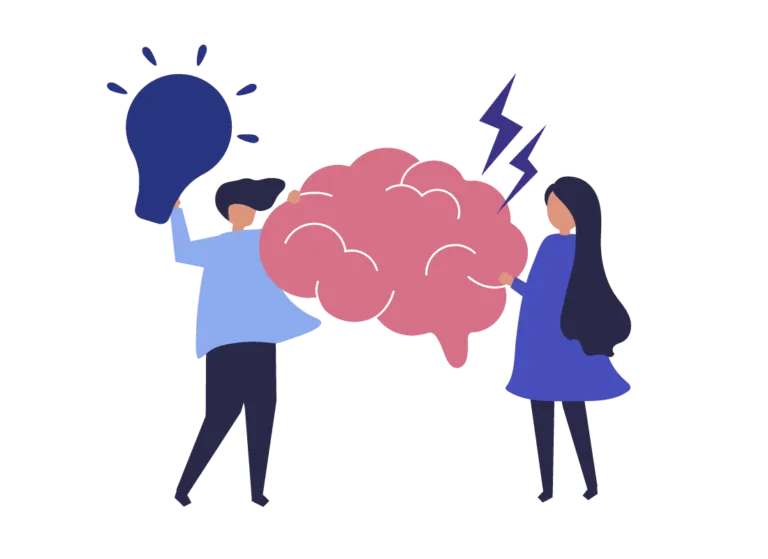 Illustration of a therapist nurturing a child's mind